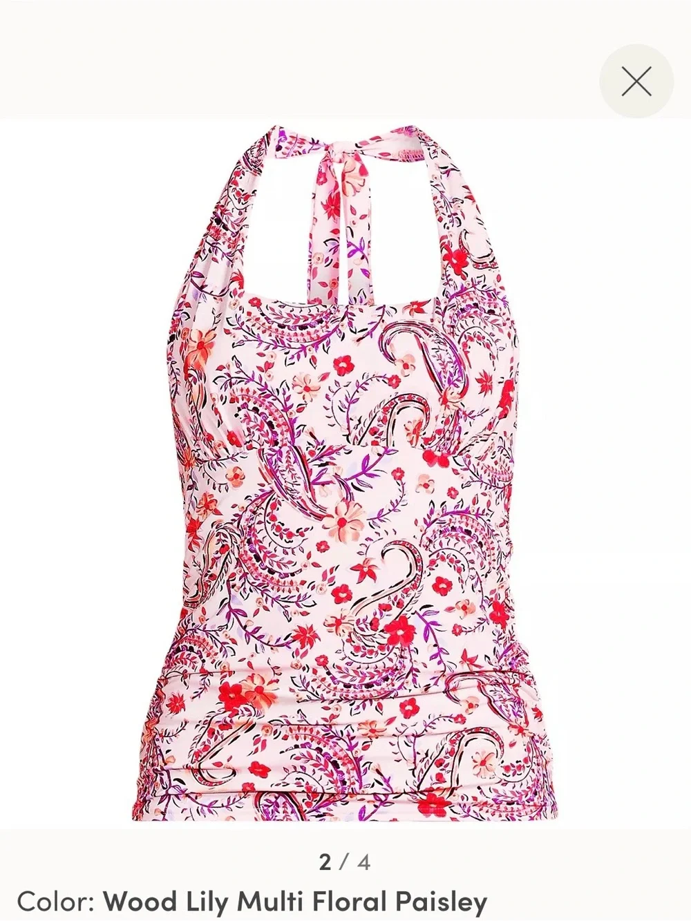 Lands' End Swim Top in Paisley
